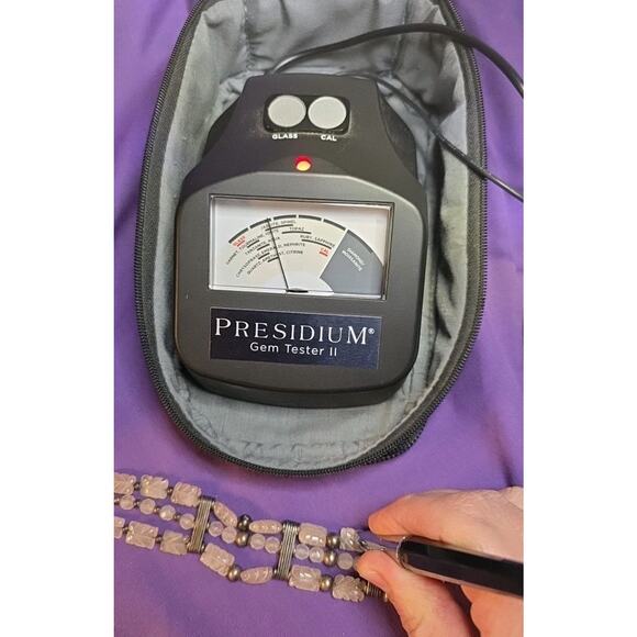 Rare Vintage Bracelet Sterling Silver 925 And Carved Rose Quartz Layered Beads - Picture 16 of 16